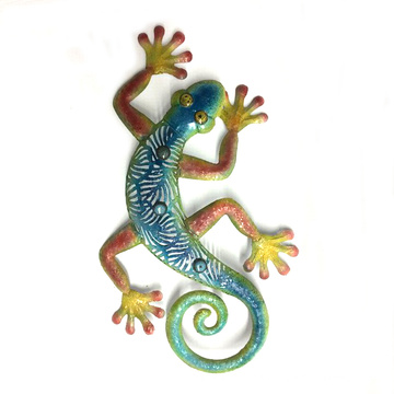 Garden Color Stone Eye Gecko Rough Metal Wall Art Decoration